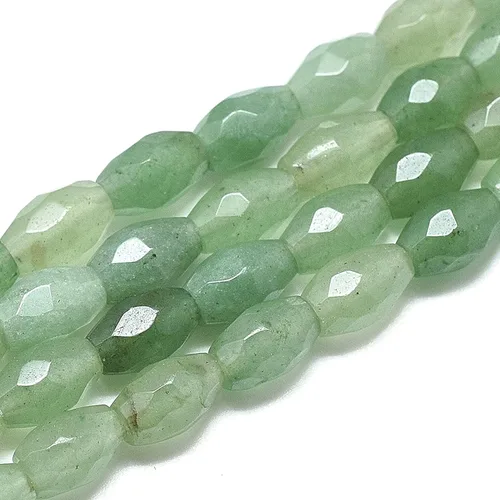 Miniatura 17 de Fashewelry 39 cuentas de piedra natural de jaspe aguamarina y terra, cuentas planas ovaladas de cristal curativo sueltas, de 0.394 x 0.315 in