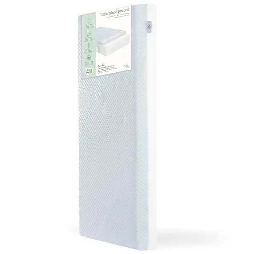 Dream On Me Pure Zen - Colchón 2 en 1 para cuna y cama infantil, colchón de cuna certificado Greenguard Gold y BSA, capa de cobre para niños Blanco