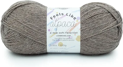 Miniatura 9 de Lion Brand Yarn Feels Like alpaca, hilo suave para tejer, borgoña, 1 paquete
