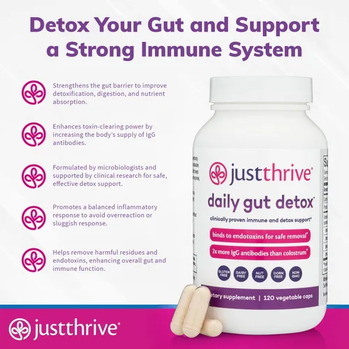 Miniatura 3 de Daily Gut Detox - Suplemento de desintoxicación ultraconcentrado y apoyo inmunológico con anticuerpos IgG - Promueve la salud intestinal