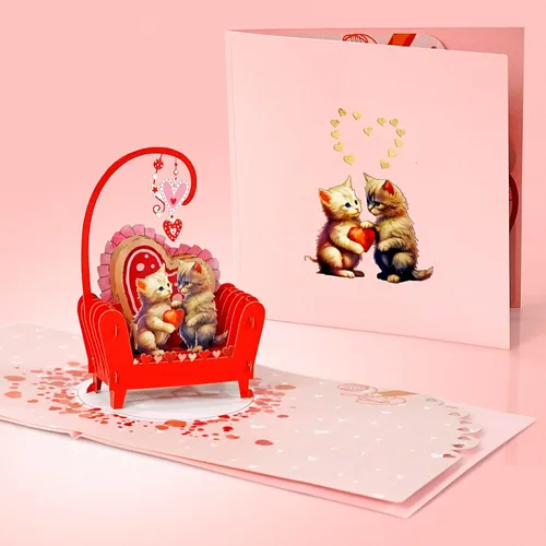 Miniatura 7 de CUTPOPUP - Tarjetas de aniversario desplegables para pareja, tarjeta de aniversario de boda 3D para él, esposa, marido, mamá, papá, tarjeta
