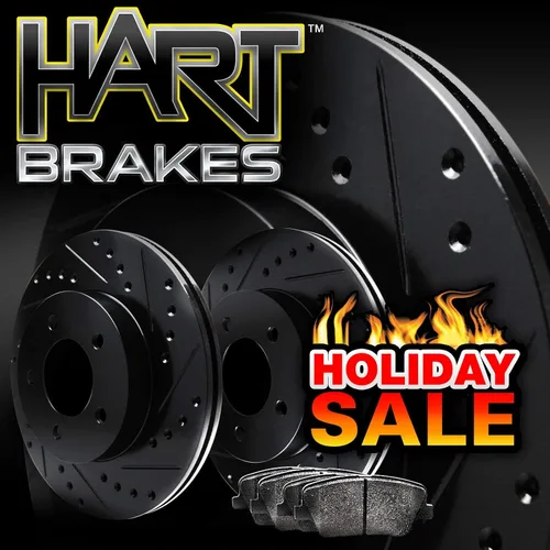 Miniatura 18 de Hart Brakes Kit de frenos y rotores traseros Pastillas de freno traseras Rotores y pastillas de freno Pastillas de freno y rotores de cerámica