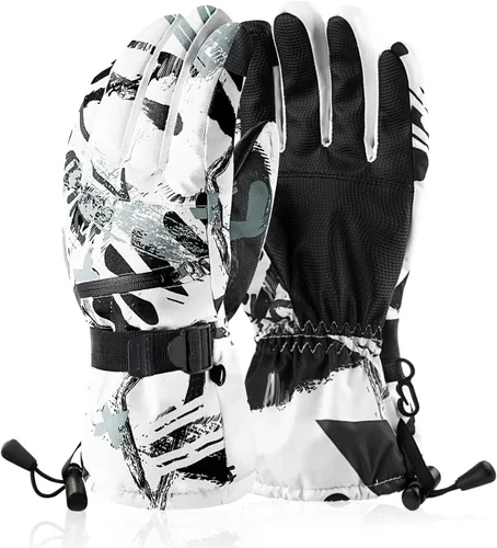 ATERCEL Guantes de esquí para hombre y mujer, impermeables, 2022, guantes de nieve con pantalla táctil, guantes de snowboard para clima frío