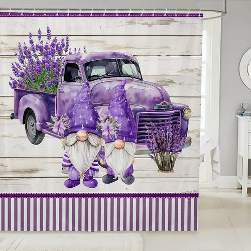 Miniatura 7 de Homewish Juego de cortina de ducha con alfabeto inglés, juego de cortina de ducha para niños y adultos, diseño creativo, cortinas impermeables
