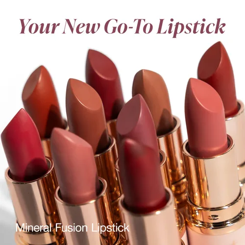 Miniatura 6 de Mineral Fusion Lápiz labial de larga duración, color de labios vívido y sin manchas con aceite de aguacate, manteca de semilla de cacao, libre
