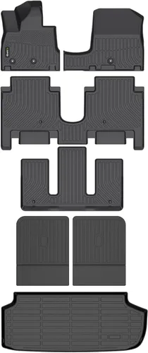 Miniatura 12 de Alfombrillas y revestimiento para maletero para Jeep Grand Cherokee L 2021-2025 (6 pasajeros, sin consola central) con respaldo, revestimientos