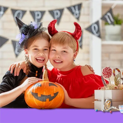 Miniatura 5 de Eunika 12 manteles de plástico desechables de Halloween, 54 x 108 pulgadas, mantel italiano rectangular a granel, negro, naranja, morado