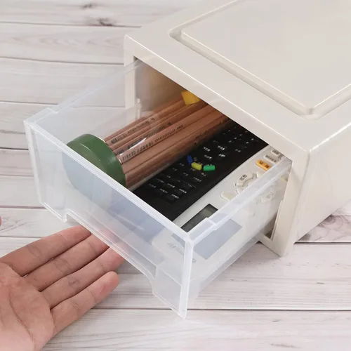 Miniatura 6 de Readsky Cajones de almacenamiento de plástico apilables de 6 cuartos de galón, unidad de cajón de plástico, 3 paquetes