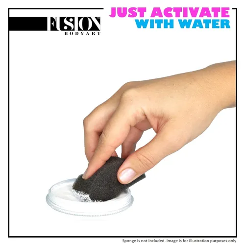 Miniatura 4 de Fusion Body Art Pintura facial profesional Prime Fresh Blue (1.26 onzas), suministros de pintura facial y corporal activada por agua, calidad