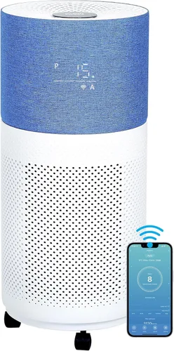 CleanForce - Purificadores de aire para el hogar, habitación grande de hasta 2550 pies cuadrados, el limpiador de aire HEPA H13 funciona con Alexa