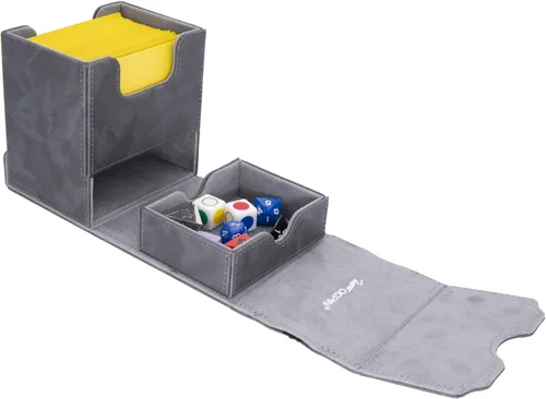 Miniatura 3 de Zoopin - Caja de cuero con contador de vida giratorio integrado, color negro para MTG, Yugioh, Pokeman, TES Legacy, Munchkins CCG Decks y también
