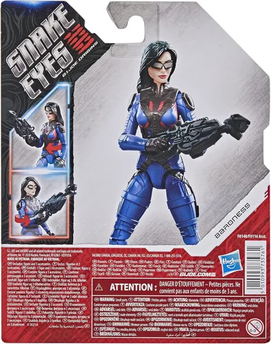 Miniatura 8 de G. I. Joe Snake Eyes: G.I. Joe Origins Baroness Figura de acción, juguete coleccionable con divertidas características de acción y accesorios