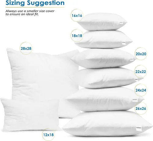 Miniatura 5 de Nestl Almohadas Decorativas para Sofá, Relleno de Almohada 12x18, Almohada Decorativa Suave, Rellenos de Almohada Ligeros 12x18, Almohadas para Sofá