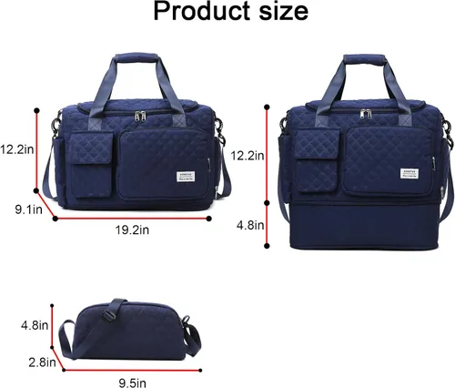 Miniatura 185 de Pequeña bolsa de gimnasio para mujer, bolsa de viaje con compartimento para zapatos