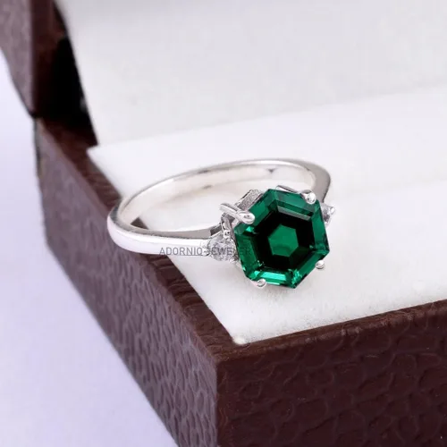 Miniatura 31 de Anillo de plata de ley 925 para mujer, anillo de diamantes de imitación de aguamarina de plata esterlina, anillo Art Deco de marzo, piedra natal