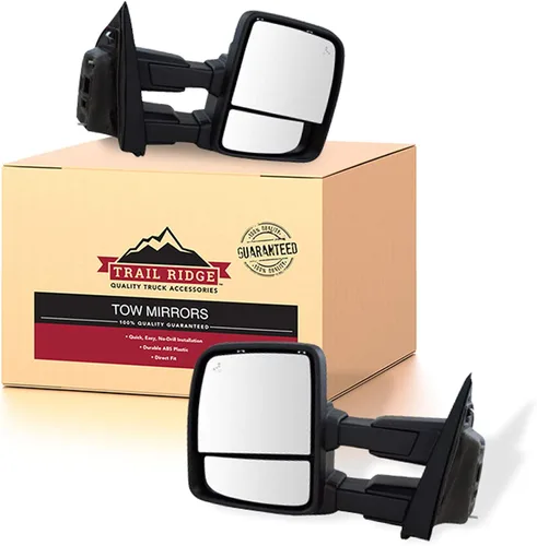 Miniatura 60 de Trail Ridge Juego de espejos de remolque de 2 piezas para el lado del conductor y del pasajero compatible con Ford F-150 FO1320479 FO1321479