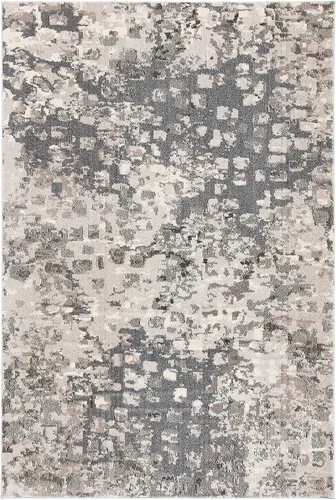 Miniatura 30 de SAFAVIEH MAD425H Madison Collection Alfombra decorativa cuadrada de 3', gris/naranja, diseño abstracto bohemio desgastado, no desprende pelusa