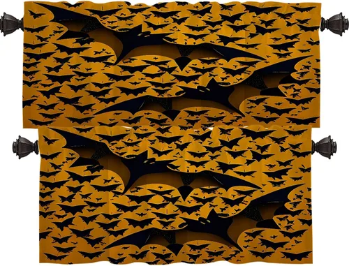Miniatura 124 de Shrahala Cortinas de hojas de arce otoñales para ventanas de cocina, hojas rojas ardientes, fondo marrón, paneles de cortina de ventana de poliéster