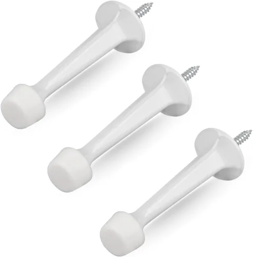 Miniatura 22 de HOMOTEK - Paquete de 12 topes de puerta rígidos sólidos resistentes con punta de goma suave, tope de puerta de zinc fundido para proteger la pared
