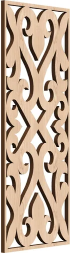 Miniatura 168 de Keene Paneles de pared decorativos de madera con calado, 9 3/8 pulgadas de ancho x 24 3/8 pulgadas de alto x 1/4 de alto, roble rojo rojo (Red Oak)