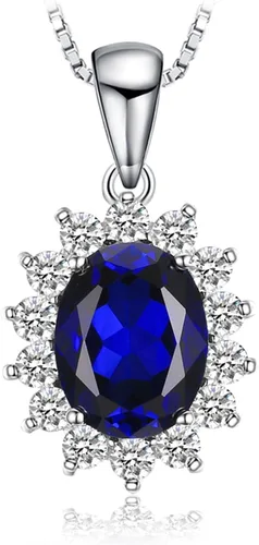 JewelryPalace Princess Diana Kate Middleton Natural Amethyst Citrine Garnet Peridot Topaz Created Ruby Sapphire Simulated Emerald Pendant Necklace