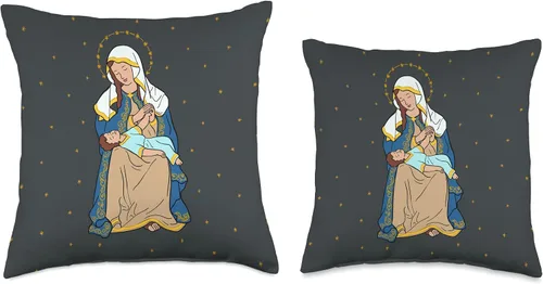 Miniatura 3 de Lady of Providence – Almohada de la Virgen de la Divina Providencia, 16 x 16, multicolor