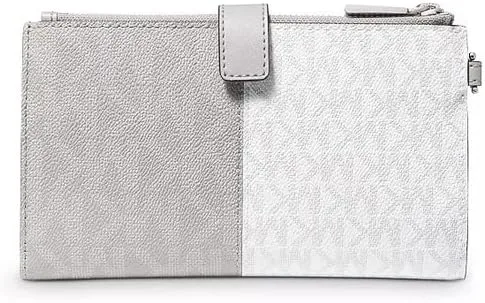 Miniatura 3 de Michael Kors Jet Set - Muñequera de doble cremallera (BRT WHT MLT), Brt Wht Mlt