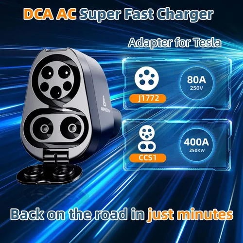 Miniatura 2 de 2025 Adaptador Supercargador Tesla Pro 2-en-1 CCS1 y J1772 a NACS 250kW de Carga Ultra Rápida Compatible con Todos los Modelos Tesla (Y/3/S/X)