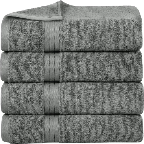 Miniatura 18 de Bliss Casa Paquete de 2 toallas de baño jumbo de algodón de gran tamaño de 35 x 70 pulgadas, ultrasuaves y altamente absorbentes, de secado rápido