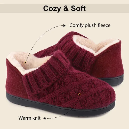 Miniatura 3 de LongBay Pantuflas cálidas para mujer, de espuma viscoelástica, para interiores y exteriores