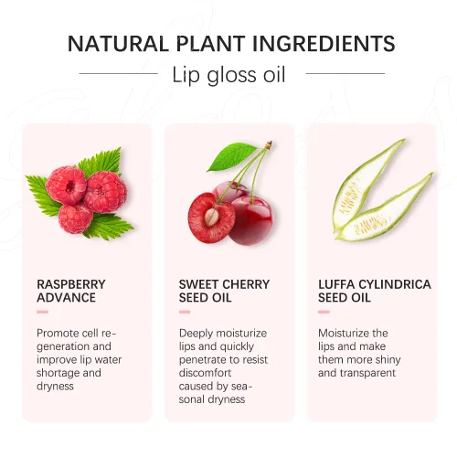 Miniatura 8 de Aceite hidratante para labios, brillo labial hidratante, aceite de labios voluminoso, brillo no pegajoso de larga duración, tinte de aceite