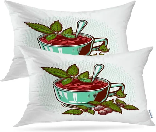 Miniatura 81 de Batmerry Black Cat Green Leaves Throw Pillow Covers, Cat Among Foliage Decorative Pillow Covers Digital Printing Blended Fabric for Couch Sofa Bed