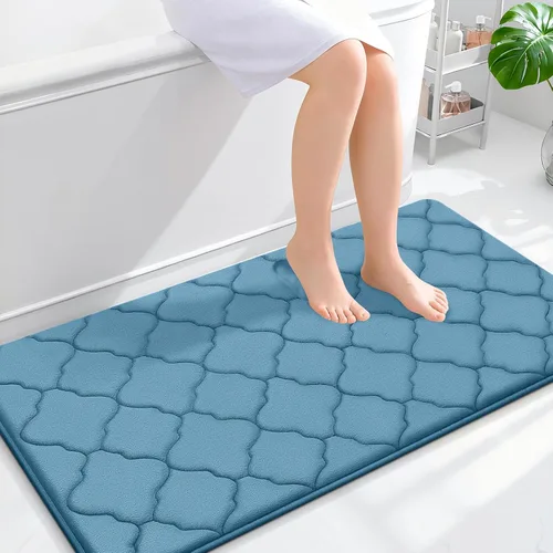 Miniatura 327 de OLANLY Alfombra de Baño de Espuma Viscoelástica de 24 x 16 pulgadas, Ultra Suave y Absorbente, Alfombras de Baño Antideslizantes, Cómodas, Lavables