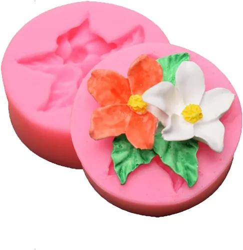 Cestony Moldes de silicona para fondant de hojas y flores, para bricolaje, pasteles, fondant, galletas, jabón, pudín de azúcar, chocolate, dulces,
