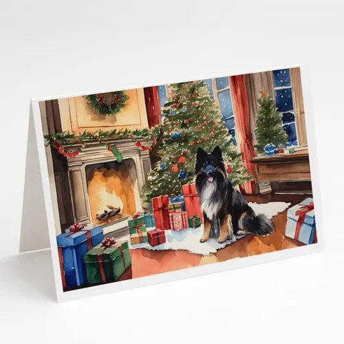 Miniatura 81 de Caroline's Treasures DAC2753GCA7P Paquete de 8 tarjetas de felicitación navideña acogedora de Husky siberiano Tarjetas en blanco con sobres