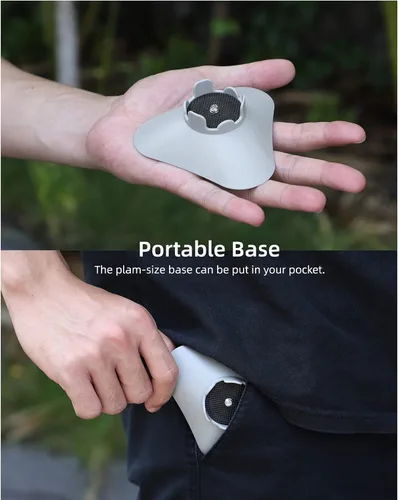 Miniatura 7 de Trípode estabilizador de cardán, base de montaje reforzada compatible con Insta360 Flow, estabilización de 3 ejes, soporte de base de soporte estable