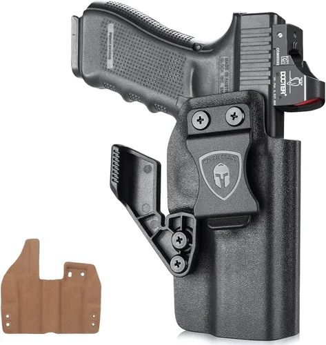 WARRIORLAND IWB Funda Kydex con interior de cuero de gamuza, compatible con Glock 43X/43X mos/ G17/19 Gen3-5, Sig P365/P365X y P320 M18/M17,