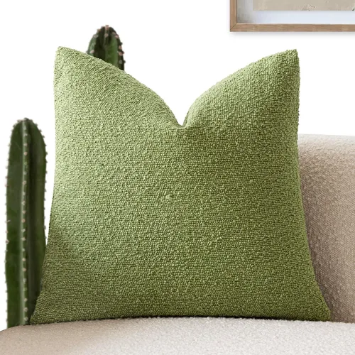 Miniatura 59 de Foindtower Fundas de almohada decorativas con textura de boucle, fundas de almohada sólidas, neutrales, suaves y acogedoras para silla, sofá