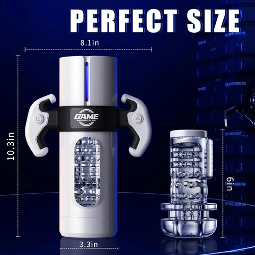 Miniatura 5 de Masturbador masculino automático, juguete sexual masculino con 9 modos de empuje y vibración, juguete de mamada, masturbadores masculinos