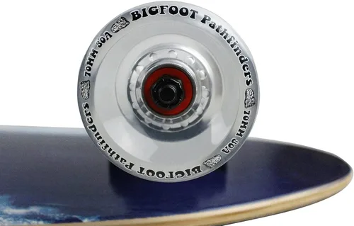 Miniatura 4 de Paradise Longboard Kicktail Complete Cruiser Patineta, Wave Fade 9 x 40 pulgadas