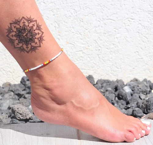 Miniatura 3 de Boho Anklet, Native American Jewelry, Unique Thin Beaded Ankle Bracelet for Women or Girls, Colorful Bohemian Hippie Beach Waterproof Foot Jewelry