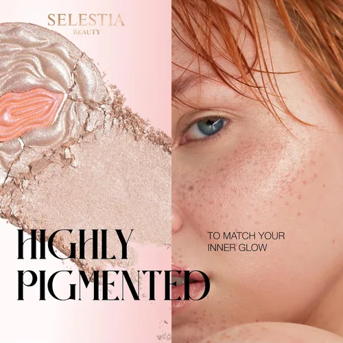 Miniatura 3 de SELESTIA BEAUTY Maquillaje iluminador en polvo – Divine V – Brillo radiante para todos los tonos de piel, fácil de aplicar, 0.53 oz