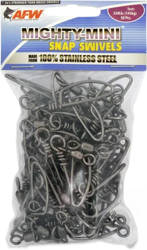 Miniatura 33 de American Fishing Wire Mighty Mini grúa giratoria, línea de pesca esencial, equipo de pesca compacto, giro de agua salada, giro de acero inoxidable
