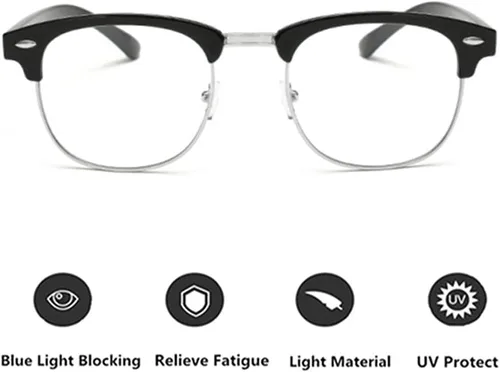 Miniatura 3 de LNTICB® Gafas con Bloqueo de Luz Azul para Computadora, Gafas de Lectura, Montura de Gafas con Lente Transparente, Unisex, Anti UV, Anti Fatiga