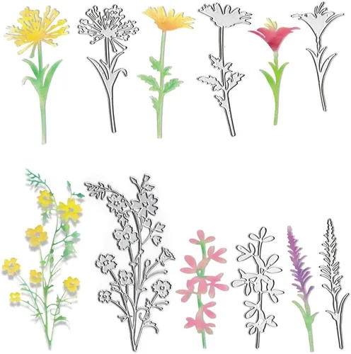 Miniatura 4 de Troqueles de corte de hojas de árbol de metal, hojas de tocón, plantillas en relieve, molde de plantilla para álbumes de recortes y manualidades