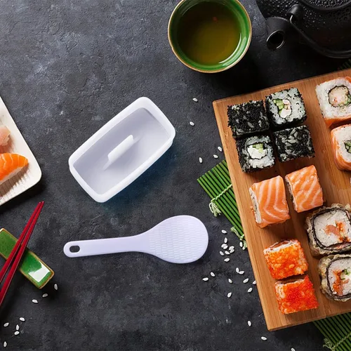 Miniatura 4 de Molde de spam para musubi, 4 piezas, kit para hacer musubi, cortador de spam, prensa de musubi, sushi, arroz, onigiri, cortador de huevos para 4