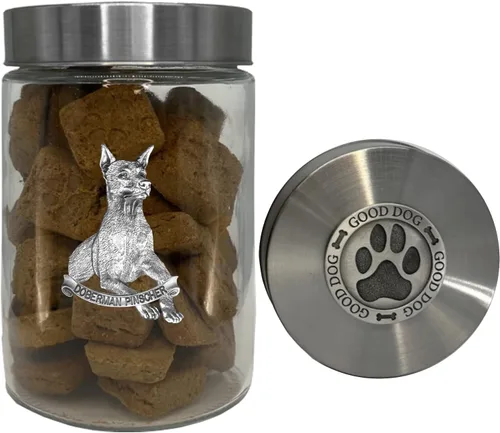 Miniatura 19 de Heritage Pewter Basset Hound Good Dog Treat Jar – Tarro de golosinas de 34 onzas con tapa hermética a rosca Regalo para propietarios de Basset