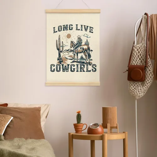Miniatura 4 de BIWSHA Long Live Cowgirls - Marco para colgar pósteres, impresiones artísticas de pared de vaquera occidental, regalos de vaquera, decoración