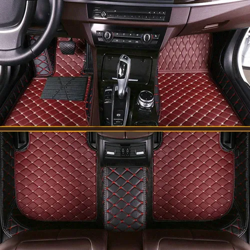 Miniatura 2 de Tapetes de piso de automóvil para el 99 % de los sedán, SUV deportivos, protección para todo tipo de clima, tapetes de cuero impermeables