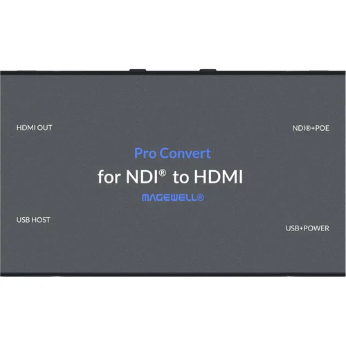 Miniatura 2 de Magewell Pro Convert NDI a HDMI – IP NDI, NDI HX Decodificador con salida HDMI hasta 4K60, baja latencia, RJ45 Gigabit, control web y alimentación